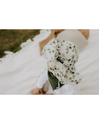 T-TOMI Mušelínový klobúk Eucalyptus (6-12 měsíců)