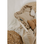 T-TOMI Mušelínový vankúšik s volánom Beige