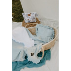 T-TOMI Mušelínový vankúšik s volánom White