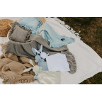 T-TOMI Mušelínový vankúšik s volánom Beige