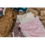 T-TOMI Plienkové plavky s volánom Pink gepard