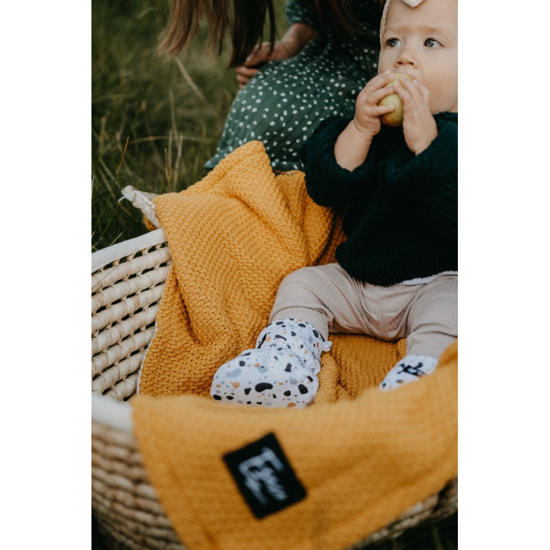 T-TOMI Pletená deka WARM Mustard