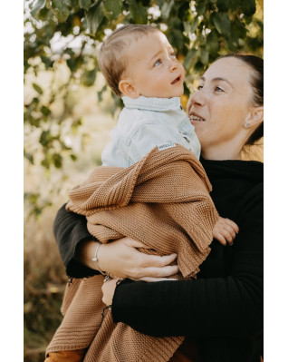 T-TOMI Pletená deka Mocca waves