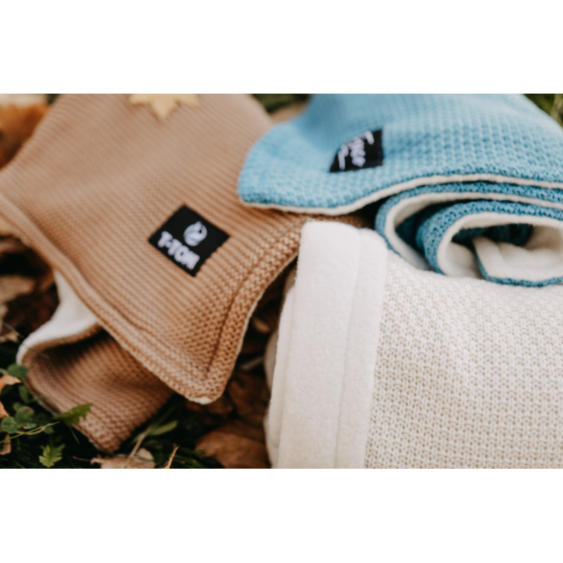 T-TOMI Pletená deka WARM Mustard waves