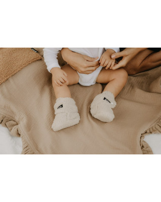 T-TOMI Capačky TEDDY Cream (3-6 mesiacov) WARM