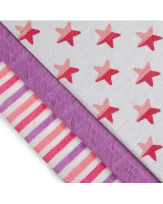 T-TOMI Bambusové plienky Pink stars