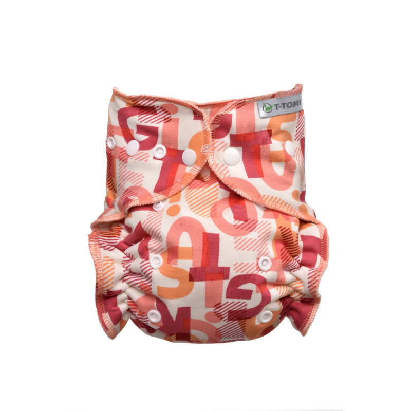T-TOMI Nohavičková plienka - prebaľovací set patentky Pink Alphabet  