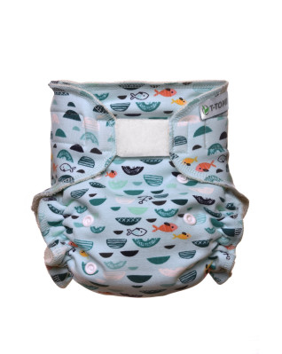 T-TOMI Nohavičková plienka - prebaľovací set suchý zips Green Sea