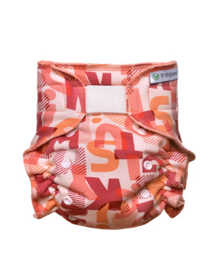 T-TOMI Nohavičková plienka - prebaľovací set suchý zips Pink Alphabet 