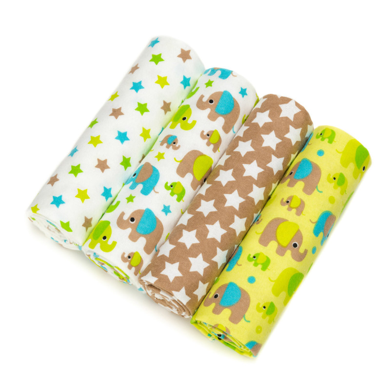 T-TOMI Látkové plienky Green elephants