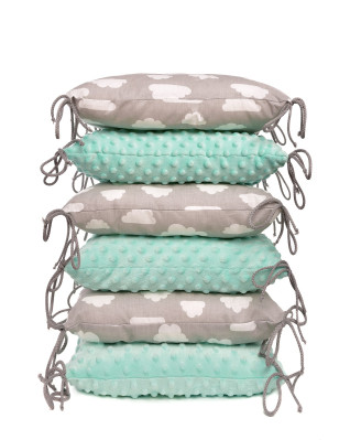 T-TOMI Vankúšikový mantinel Grey white clouds