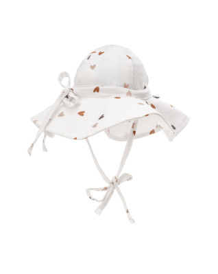 T-TOMI Mušelínový klobúk Love (6-12 měsíců)
