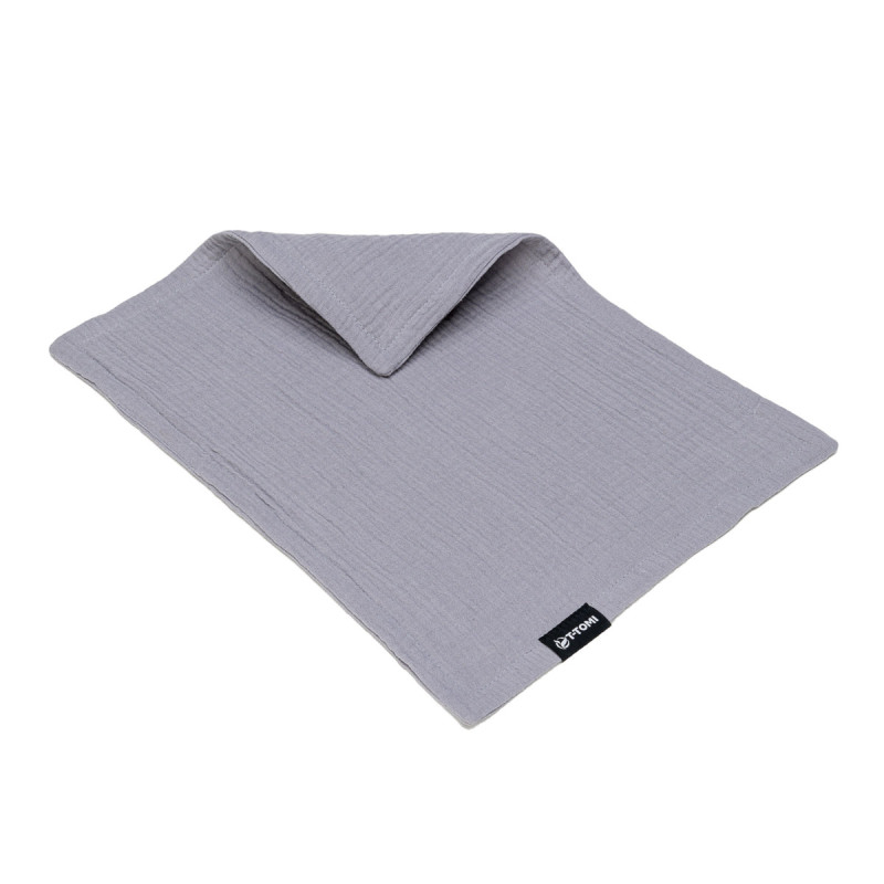 T-TOMI Mušelínová plienka pod hlavičku Grey
