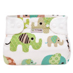 T-TOMI Ortopedické abdukčné nohavičky - patentky Green elephants (3-6kg) 