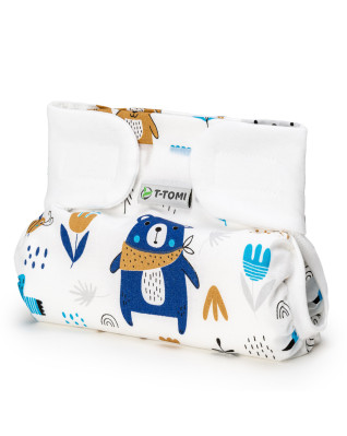 T-TOMI Ortopedické abdukčné nohavičky - suchý zips Blue bears (3-6kg)