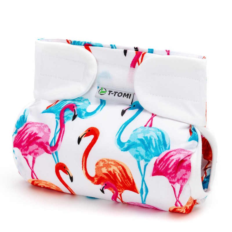 T-TOMI Ortopedické abdukčné nohavičky - suchý zips Flamingo (3-6kg)