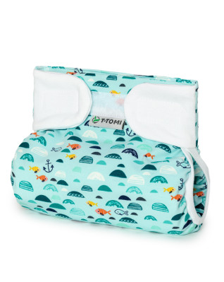 T-TOMI Ortopedické abdukčné nohavičky - suchý zips Green sea (3-6kg)