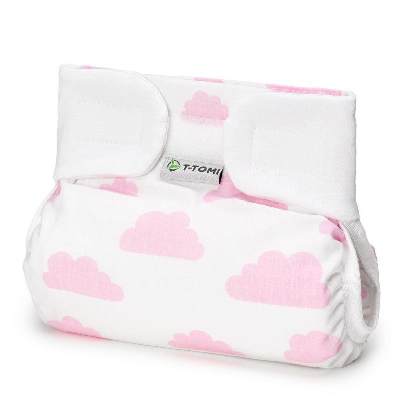 T-TOMI Ortopedické abdukčné nohavičky - suchý zips Pink clouds (5-9kg)