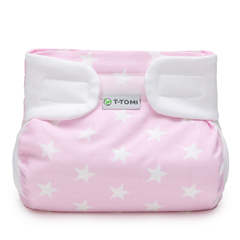 T-TOMI Ortopedické abdukčné nohavičky - suchý zips Pink stars (3-6kg)