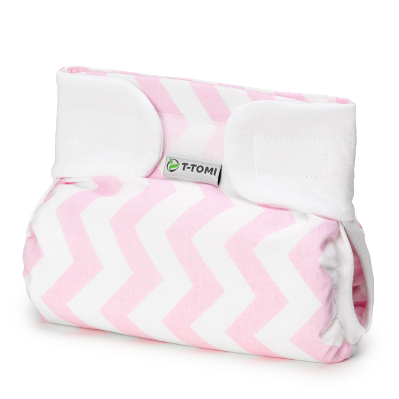 T-TOMI Ortopedické abdukčné nohavičky - suchý zips Pink zig-zag (3-6kg)