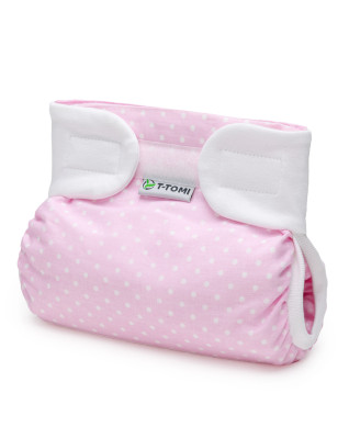 T-TOMI Ortopedické abdukčné nohavičky - suchý zips White dots (do 3kg)