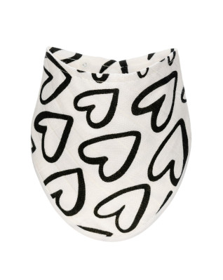 T-TOMI Bambusový slintáčik Black hearts