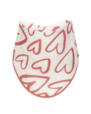 T-TOMI Bambusový slintáčik Pink hearts