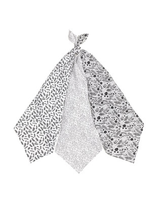 T-TOMI TETRA plienky HIGH QUALITY Black flowers